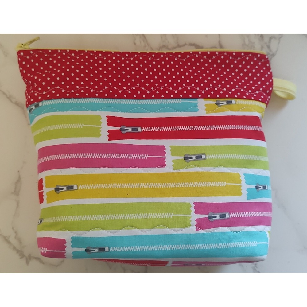 New Handmade Make-Up Bag Zippered Lined Cosmetics Toiletries Clutch Bag B1
